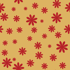 Fototapeta na wymiar flower red seamless pattern 2