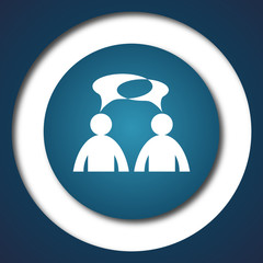 Comments icon - men with bubbles