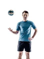 man handball player isolated