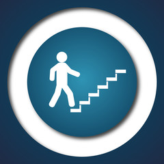Businessman on stairs - success icon