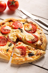 Pizza with cheese (vegetarian)