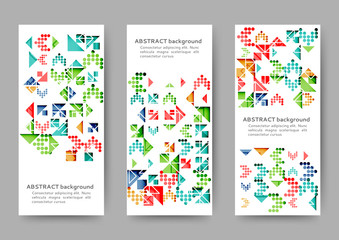 Set of colored geometric banners