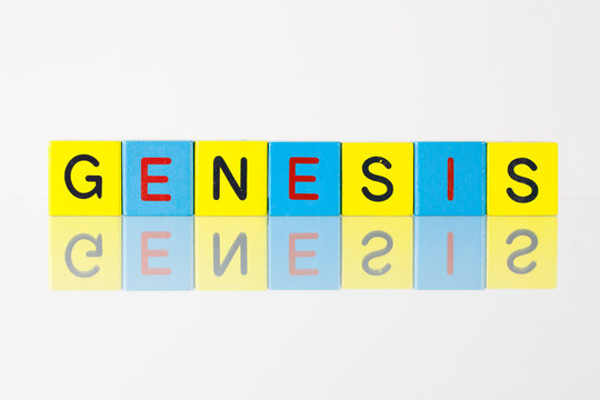 Genesis - an inscription from children's blocks