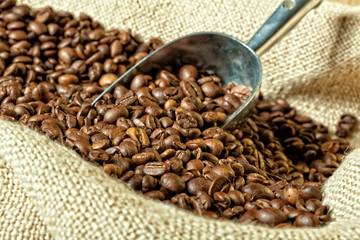 Fototapeta premium espresso and coffee grain