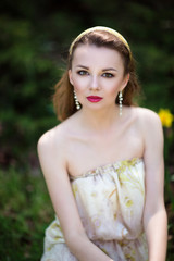 Naklejka premium fairy, wonderful summer girl