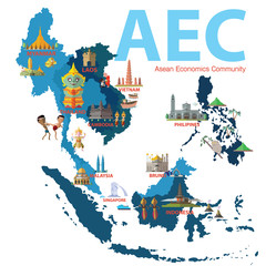 Asean Economics Community(AEC) eps 10 format