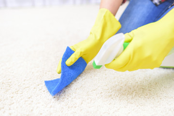 Carpet cleaning spray.