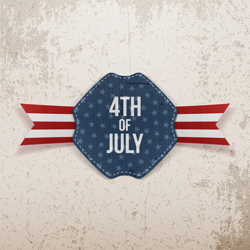 Independence Day 4th of July Holiday Tag with Text