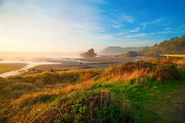 Fotobehang Zonsopgang aan de kust van Oregon © Iriana Shiyan