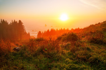 Sunrise at Oregon coast