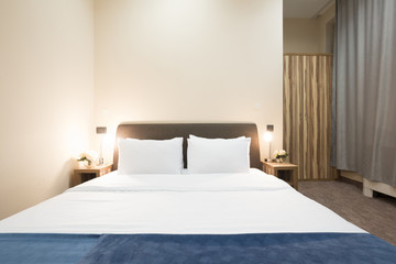 Elegant hotel bedroom interior