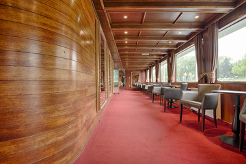 Interior of a luxury cruise restaurant