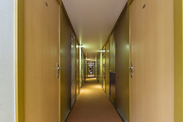 Corridor on a cruise ship hotel