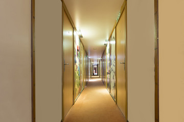 Corridor on a cruise ship hotel