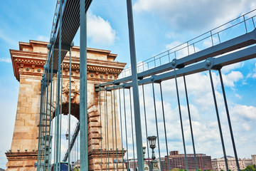 Obraz premium Szechenyi Chain Bridge-one of the most beautiful bridges of Buda