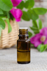 Small  bottle of natural cosmetic (essential) oil