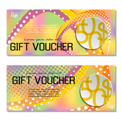 Gift voucher. Vector, illustration. Card template.