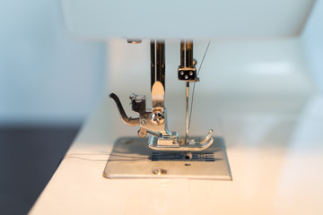 Sewing machine close, small depth of field