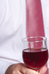 Red wine and tie