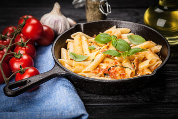 Traditional penne pasta