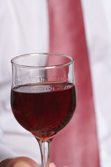 Red wine and tie