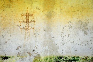 Fototapety  Obraz z teksturą grunge pylon