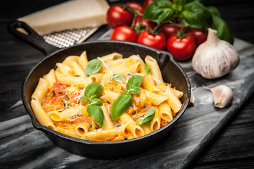 Traditional penne pasta