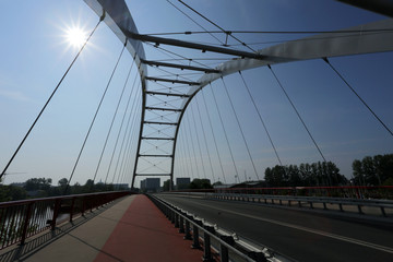 Most Portowy nad rzeką Parsętą w Kołobrzegu