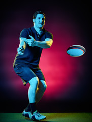 Fototapeta na wymiar rugby man player 