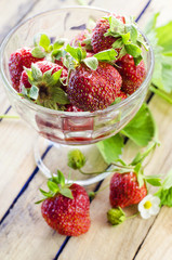 Fresh and ripe strawberry