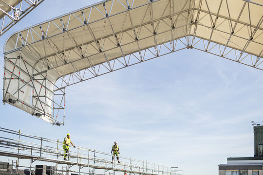 Workers at construction site