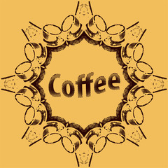 Coffee Break Hipster Vintage Stylized Lettering Menu Cover