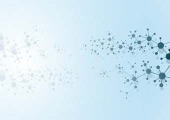 Structure molecule of DNA and neurons. Abstract background. Medicine, science, technology. Vector illustration for your design