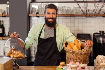 Portrait of a baker alone