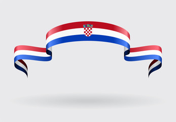 Croatian flag background. Vector illustration.