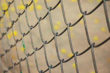 steel mesh fence outdoor soft focus