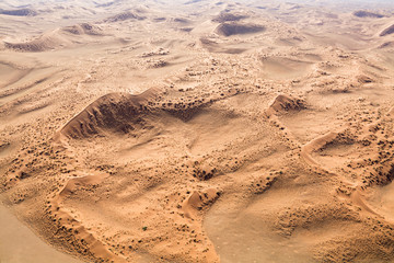 Airwiev of the dunes of Sossusvlei, Namibia