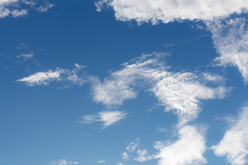 The vast blue sky and clouds sky
