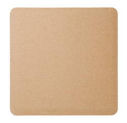 Sheet of brown paper cardboard isolated on white