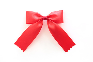 ribbon bow on white background