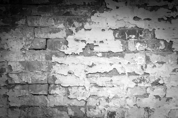 Old vintage dirty brick wall