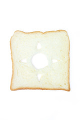 bread on white background