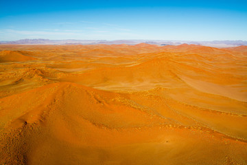 Fototapeta na wymiar Airwiev of the dunes of Sossusvlei, Namibia
