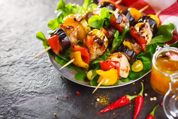 Grilled chicken and vegetable