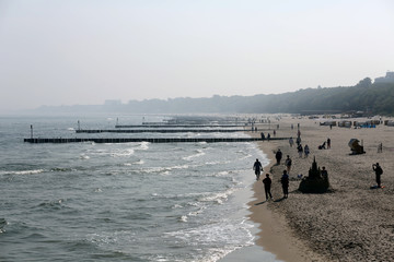 Wakacyjna plaża Bałtyku