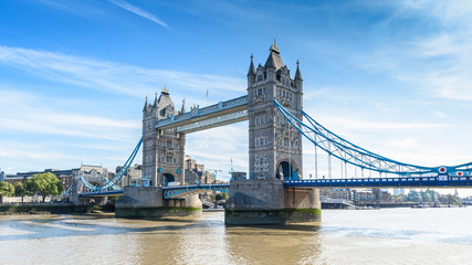 Tower Bridge over the River Thames, London, UK, England