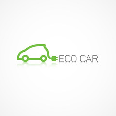 Eco Car. Logo on the theme of transport ecology.