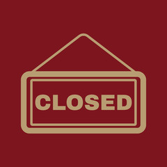 Obraz premium The closed icon. Locked symbol. Flat