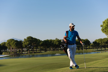 golfer  portrait at golf  course