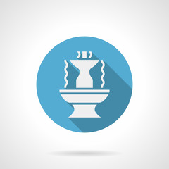 Abstract fountain blue round vector icon
